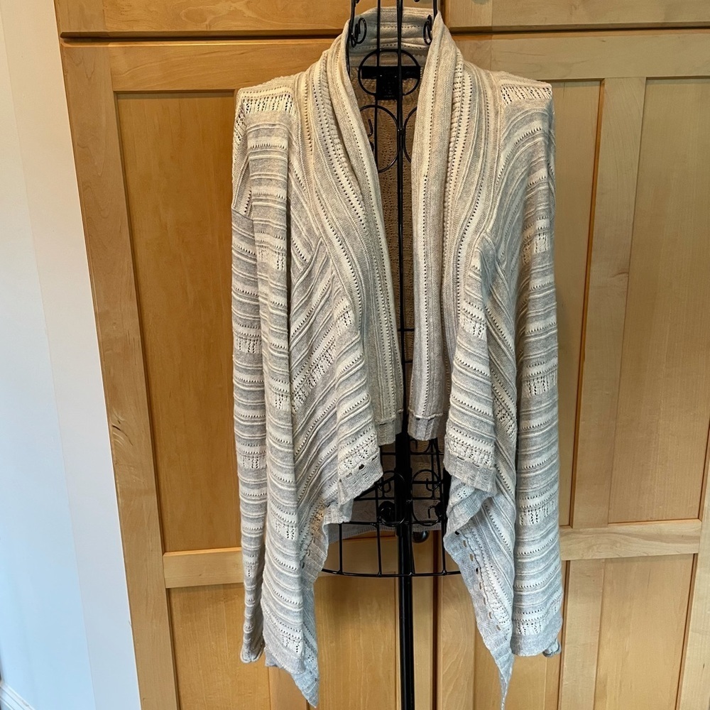 CALVIN Klein Jeans tan and grey Sweater Cardigan size Small